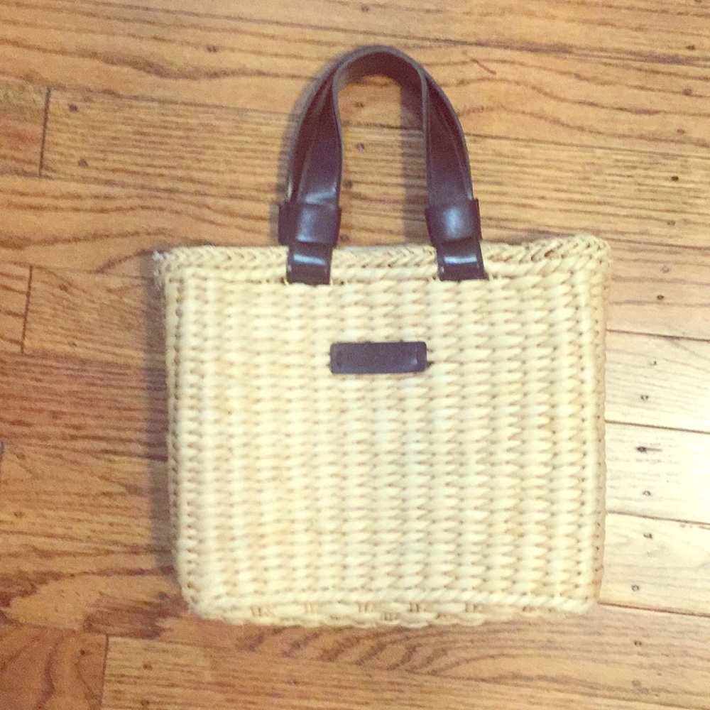Kenneth Cole wicker tote bag